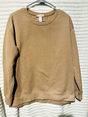 Just Be. Pullover Sweatshirt Brown Large